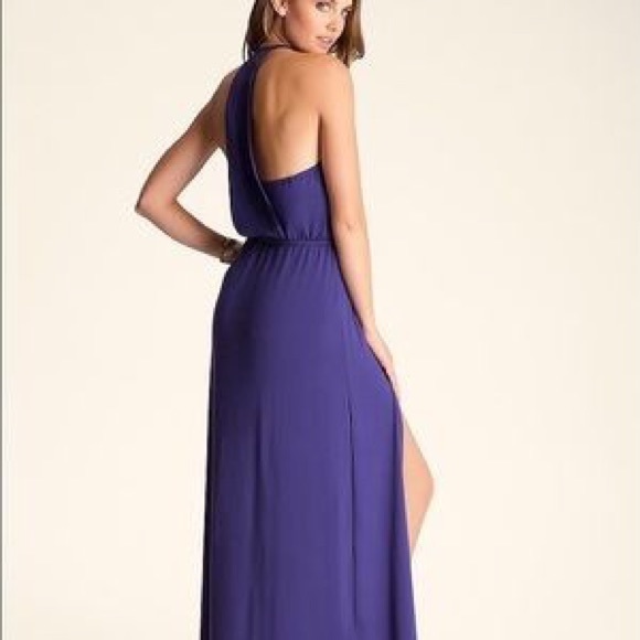 HOST PICK😍NWOT Bebe Double Slit Halter Maxi Dress - Picture 2 of 10